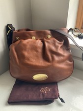 Mulberry oak brown pebbled leather Mitzy messenger crossbody shoulder + dust bag