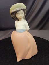Vintage Retired Nao by Lladro "Girl on Placid Walk" Porcelain Figurine #1290