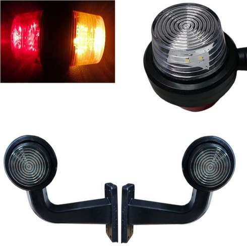 Smoked red amber led - red,