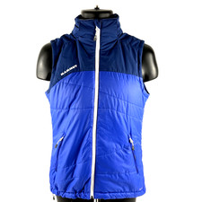Women’s Mammut Pertex Microlight Zip Blue Hood Ajungilak Vest Jacket Size S