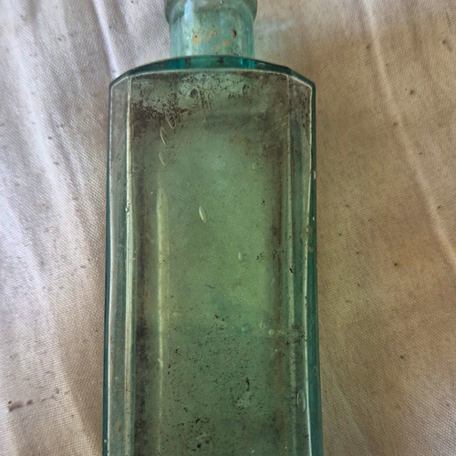 Vintage aqua glass rectangular - vintage,