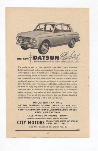 Nissan datsun bluebird - nissan,