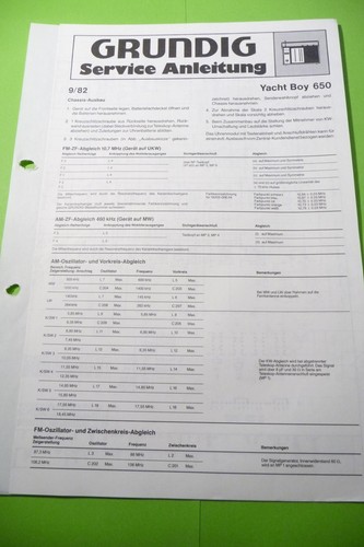 Service manual for - , grundig
