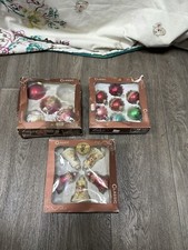 Original Sarah Kay Vintage Christmas Baubles Ornaments - Boxed
