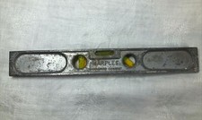 Vintage Marples 9” Metal Spirit Level Carpenter Tool Woodwork Engineer Builders
