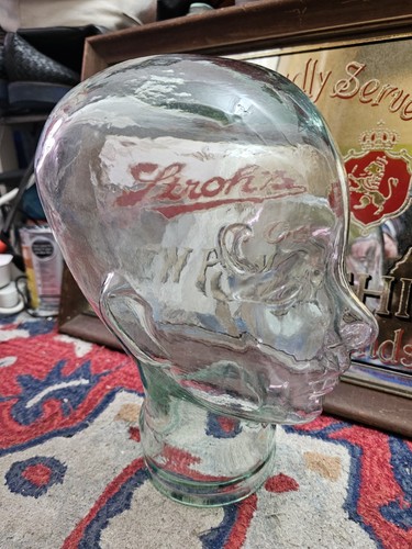 Glass mannequin head - head,, wig