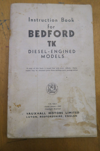 Bedford lorry instruction - bedford,