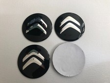4x Citroen Wheel Centre Cap Sticker Brand New 56mm Hub Stickers Black Silver