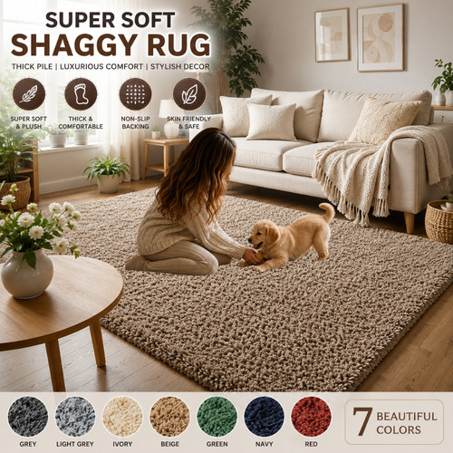 Living room thick large shaggy - thick,