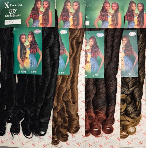 French loose curly braids - 8x,