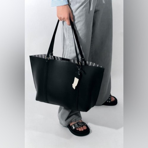 Zara black basic - zara, tote