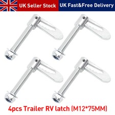 4x AntiLuce Fastener Drop lock ZP M12 75mm Horseboxes Trailer Trucks Tailgate UK
