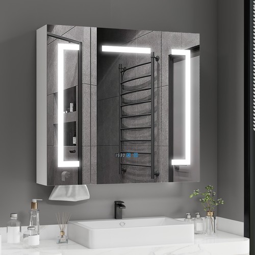 Led bathroom mirror - bathroom, cabinet