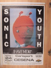 CONCERT POSTER - SONIC YOUTH - CESENA 24/11/1992 - CM. 100x70 - [PE 0570-D]