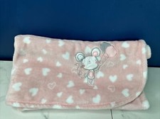 Primark Early Days Pink mouse Comforter Pram Blankie Blanket hearts