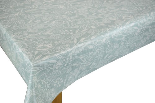 Duck egg cotton oilcloth - duck, wipe
