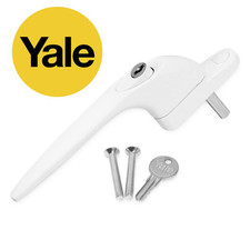 Yale UPVC Universal Espag Window Handle Key Locking For Double Glazing White