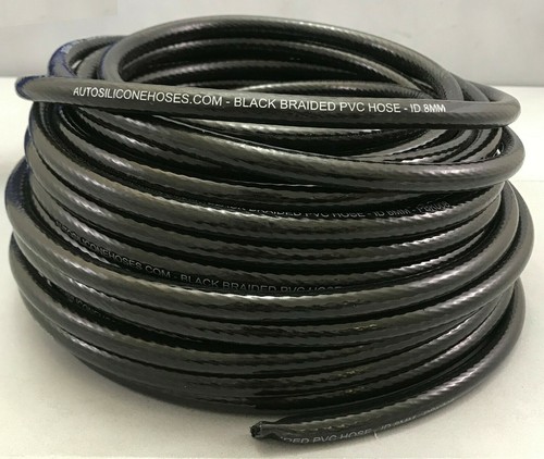Reinforced black pvc braided - black,