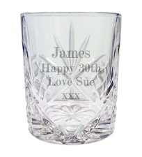 Personalised Crystal 11oz Whisky Glass Engraved 40th 50th 60th Birthday Gift