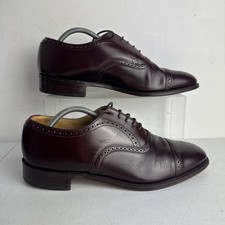Loake Brown Oxford UK 10 Shoes Cap Toe Made In England - 1689 - 1639