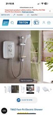 Triton T80Z Electric Shower 9.5kW Thermostatic Fast-Fit White/Chrome