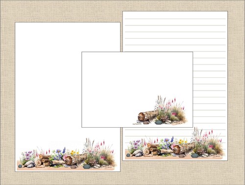 Log flowers a5 letter - ,