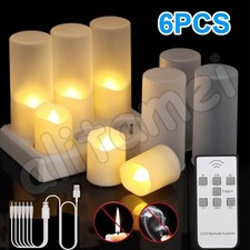 6PCS Rechargeable LED Tea