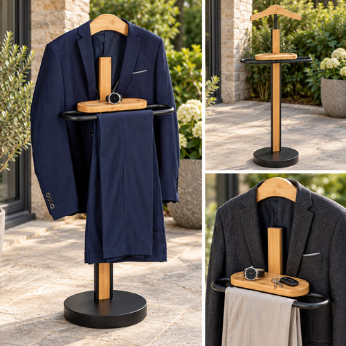 Valet stand with shelf free - valet,