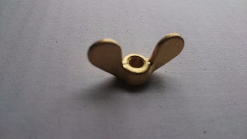 Brass wing nut - brass,