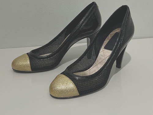 Chanel court shoes black gold - court, black-gold