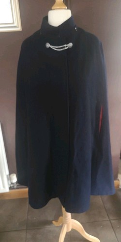 Vintage navy wool red satin - vintage,