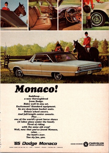 Vtg 1965 dodge - vtg, monaco