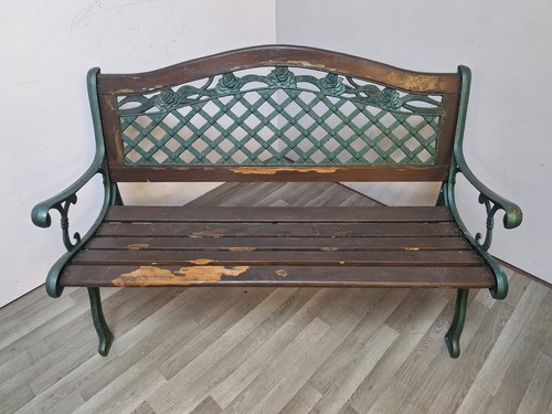 Vintage cast iron garden - garden, bench