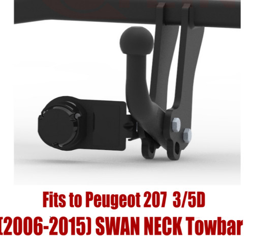 Swan neck tow bar for - bar,