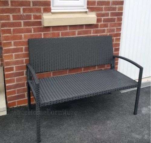 Rattan garden bench - rattan,