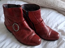 Fly London, Red Leather Ankle