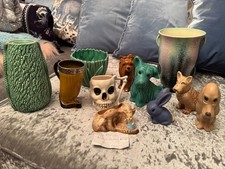 Sylvac Vintage Job Lot Of 10 Ten Ornaments & Vases Including Rabbit