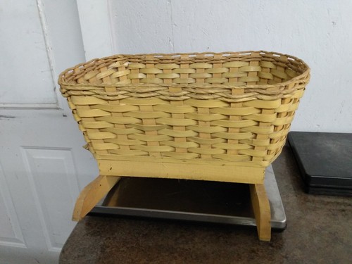Vintage wood wicker rocker - vintage,