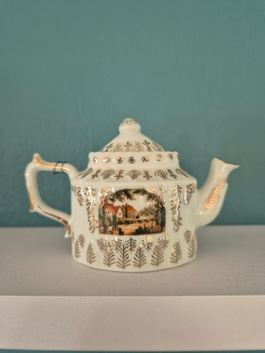 Porcelain art miniature teapot - art,