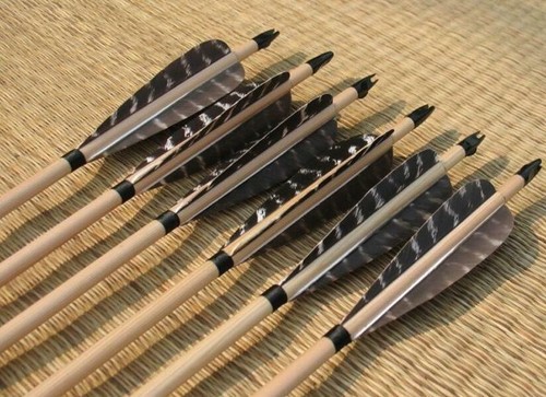 Wooden arrows with 5 - with, 5"