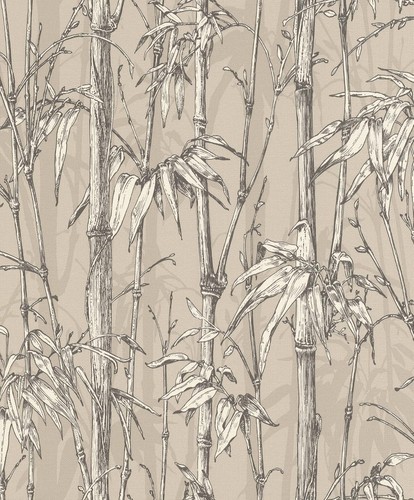 Rasch bamboo beige - rasch, beige/white