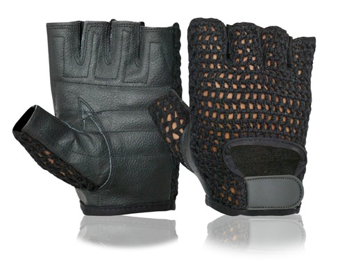 Leather weight lifting - leather, gloves