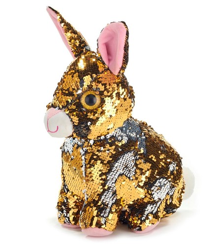 Sequin golden rabbit large - golden,