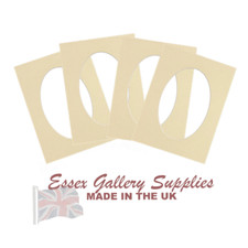 OVAL Picture And Photo Mounts For Frames - CREAM