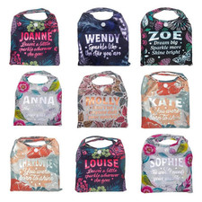 Shopper Tote Bag Reusable Pre Personalised Women Names & Sentimental Quotes