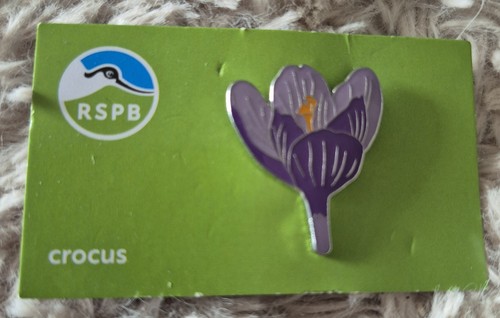Rspb bird pin badge - pin, crocus