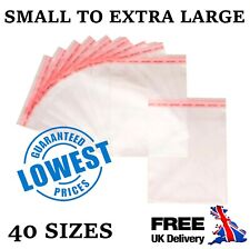 Clear Cello Display Bags Self Seal For Cards Prints Wrap Sweets Candy Cellophane