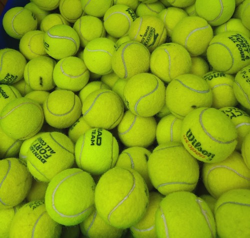 Used tennis balls all - used,