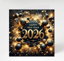 2026 New Year Cards pack of 4