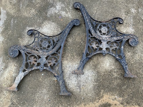 Vintage cast iron - vintage, bench
